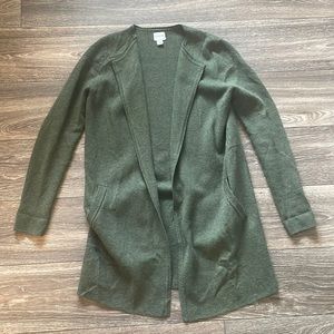 J. Crew Women’s Olive Green Vanessa Sweater Long Cardigan in Size XXS